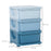 Kids Storage Units with Drawers 3 Tier Chest Vertical Dresser Tower Toy Organizer for Nursery Playroom Kindergarten Blue