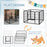 Heavy Duty Dog Playpen, 4 Panel Puppy Pen, Foldable Dog Kennel Both Indoor Outdoor Use Collapsible Design 82L x 82W x 60H (cm)