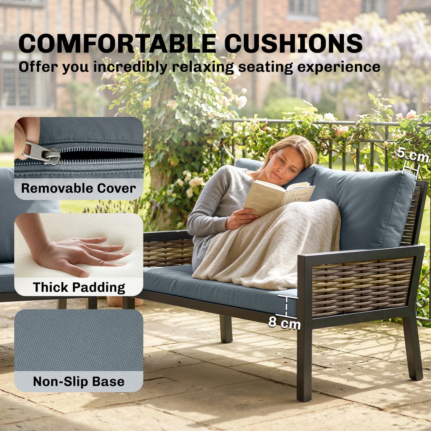 Rattan Garden Furniture Set, Outdoor Furniture Conversation Set