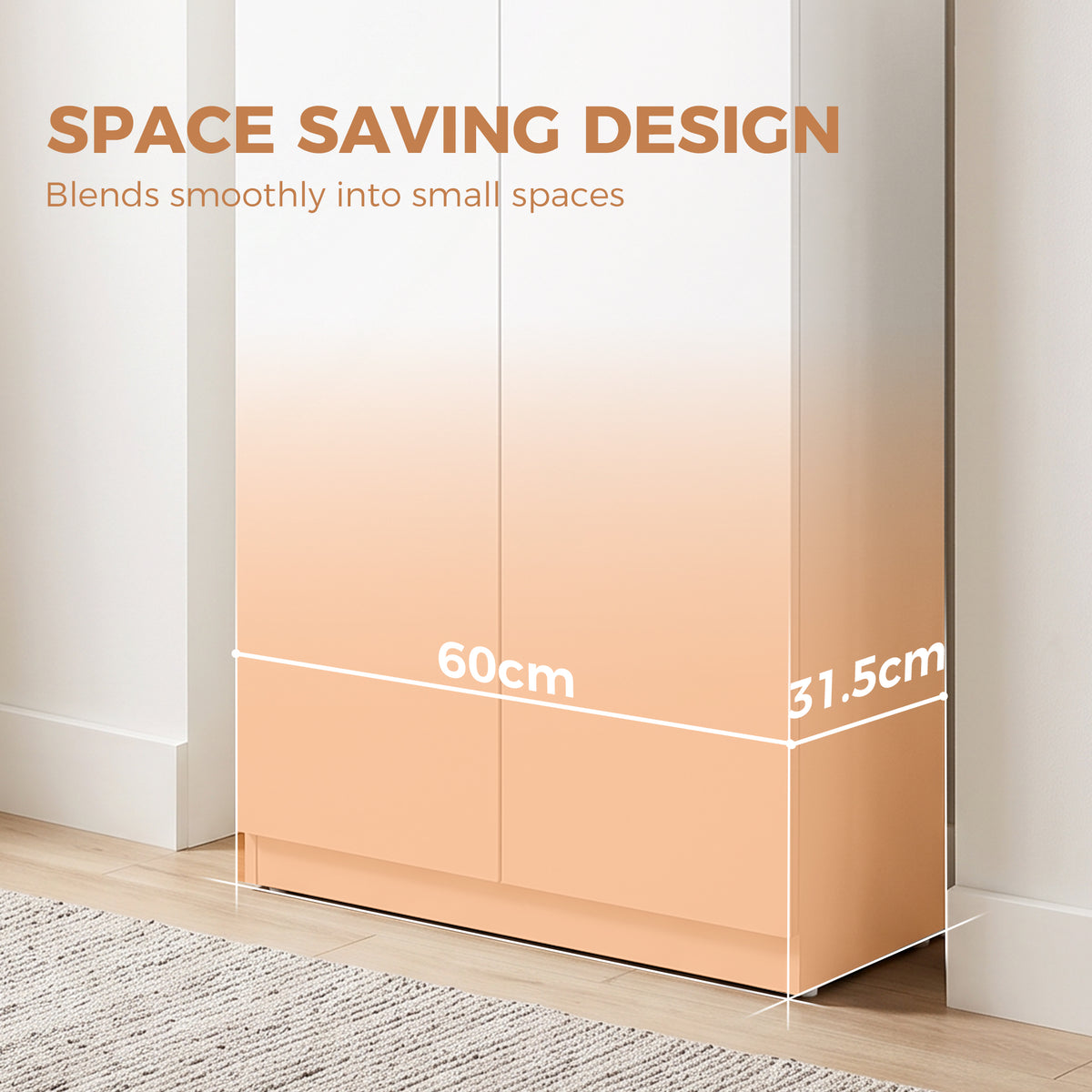 3-Tier Wooden Storage Cabinet Cupboard Soft Close 120 cm Tall White