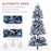 6 Foot Artificial Blue Snow Flocked Christmas Tree with Hinged Branches