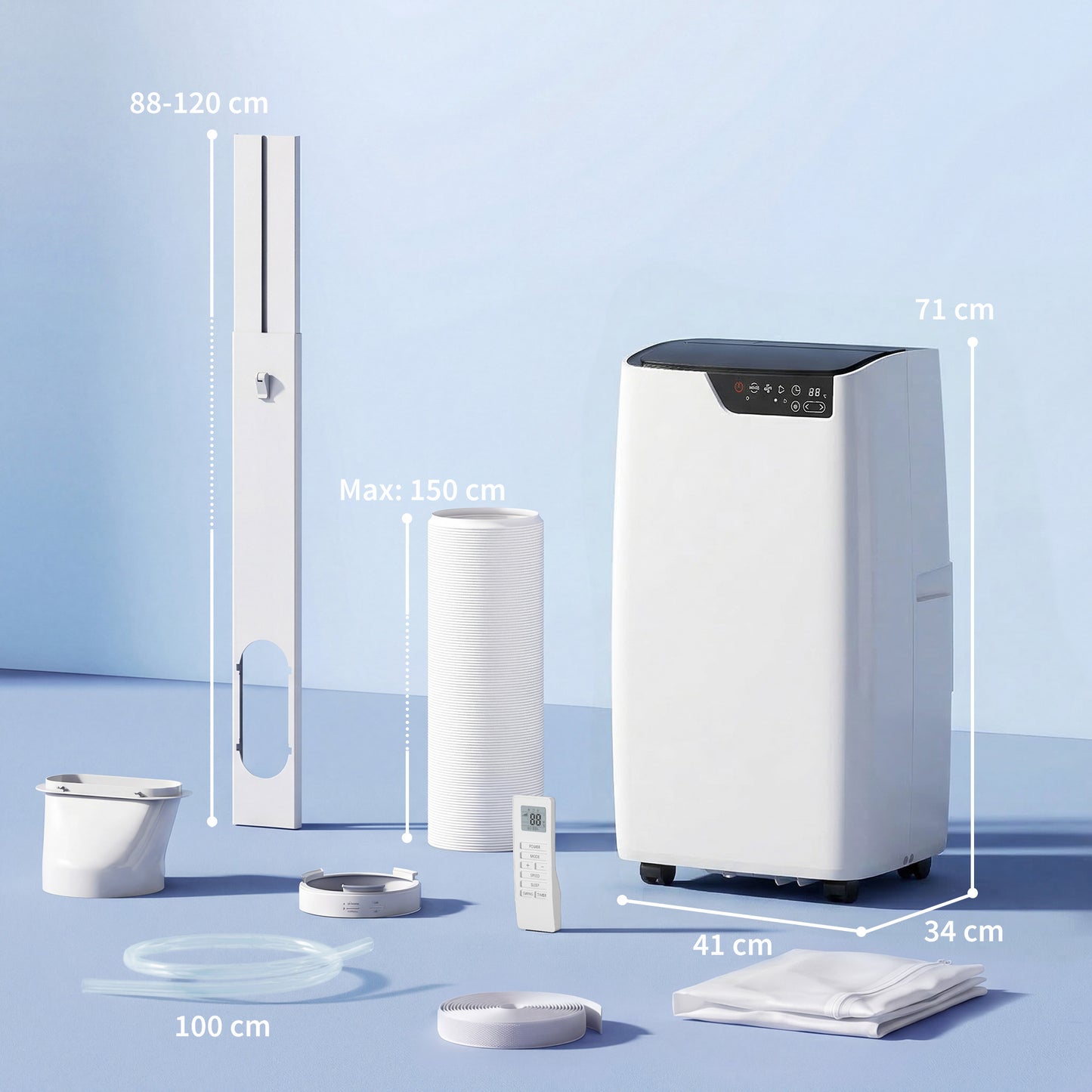 Portable Air Conditioner 12000 BTU, 4-in-1 Air Conditioning Unit