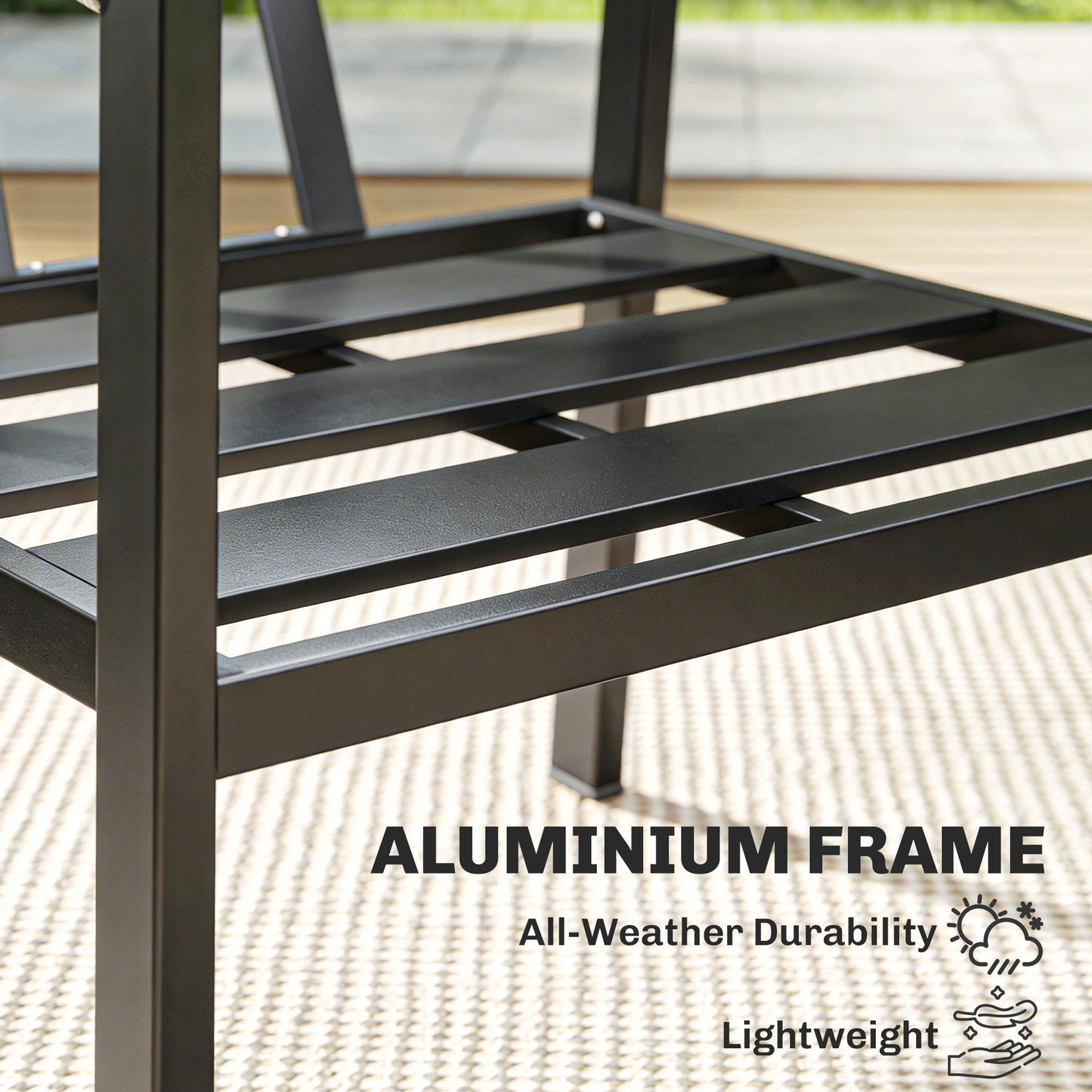 4 Seater Aluminium Garden Furniture Set, Outdoor Patio Furniture