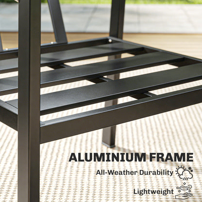 4 Seater Aluminium Garden Furniture Set, Outdoor Patio Furniture