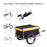 Steel Frame Bike Cargo Trailer Storage Cart and Luggage Trailer with Hitch Yellow