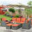 6pc Outdoor Rattan Wicker Furniture Set with 3-Seat Sofa, 2 Single Sofas, 2 Footstools and Coffee Table