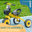 AIYAPLAY Kids Trike, Tricycle, with Adjustable Seat, Basket, Bell, for Ages 2-5 Years - Yellow