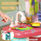 45 Pieces Kids Kitchen w/ Rotating Tables, Light, Sound, Spray