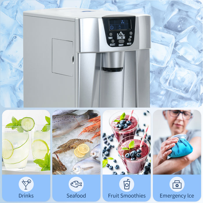 Ice Maker Machine and Water Dispenser No Plumbing Required Silver