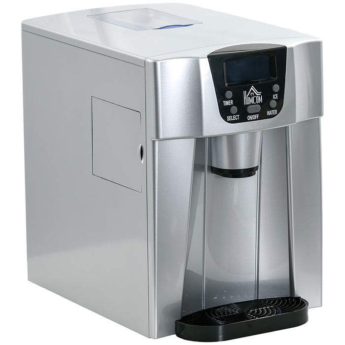 Ice Maker Machine and Water Dispenser No Plumbing Required Silver