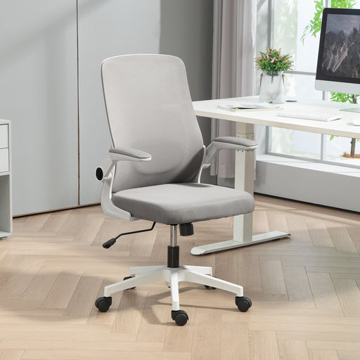 Mesh Desk Chair with Tilt Function, Lumbar Support, Grey