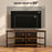 50" TV Stand Cabinet, TV Unit with Storage Shelves, Rustic Brown