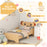 ZONEKIZ Kids Bed for 3-6 Years Old, Puppy-Themed Design, 143 x 74 x 58 cm, Yellow