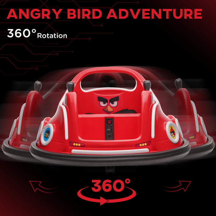 Angry Bird Licensed Bumper Car for Kids w/ Joysticks - Red