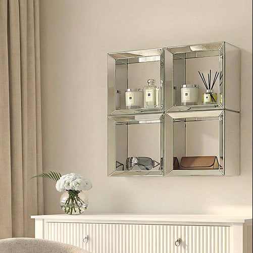 Uno - Mirrored Square Wall Shelf