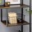 Industrial Bookcase Shelf, 7 Tier Metal Shelving, Storage Shelves for Living Room, Home Office, Bedroom, Rustic Brown