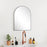 Arch Bathroom Mirror, Modern Wall Mirror with Steel Frame, Black