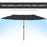 4.6m Double-Sided Patio Parasol Sun Umbrella-Black