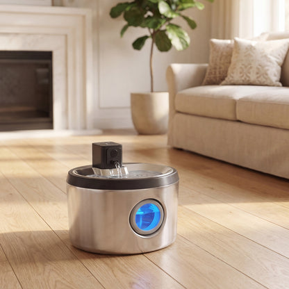 Wireless 4L Cat Water Fountain for Drinking Stainless Steel Cordless