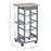 Kitchen Trolley, Multi-Use Kitchen Island w/ 4 Baskets 2 Side Racks 4 Wheels Food Storage Smooth Rolling Compact Furniture Grey