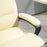 PU Leather Office Chair with Arm, Adjustable Height, Cream White