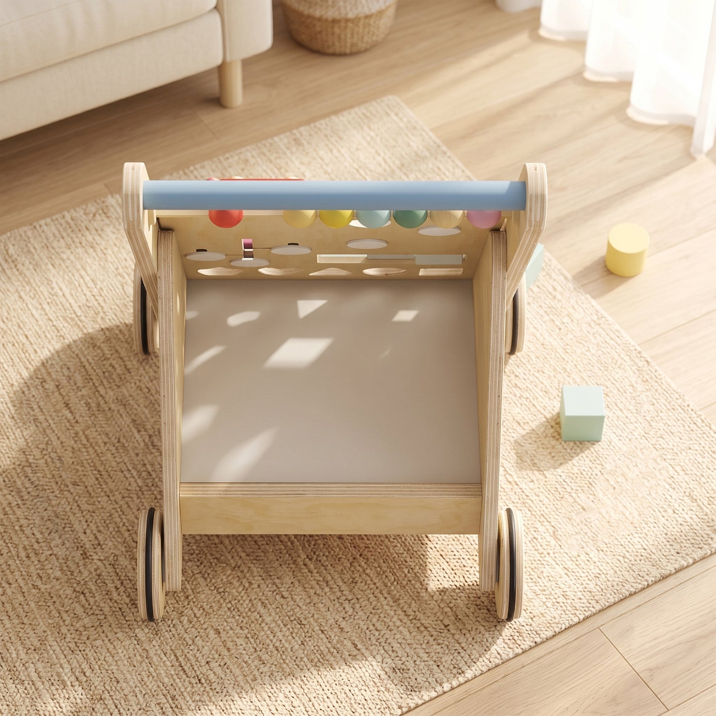 Wooden Baby Walker with Speed Control, Activity Centre for 18 M+