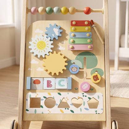 Wooden Baby Walker with Speed Control, Activity Centre for 18 M+