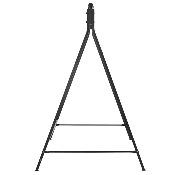 Metal Porch Swing Stand, Heavy Duty Swing Frame, Hanging Chair Stand Only, 240kg Weight Capacity for Garden, Patio, Lawn, Playground, Black