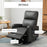 Riser and Recliner Chairs for the Elderly, PU Leather Upholstered Lift Chair for Living Room with Remote Control, Side Pockets, Charcoal Grey