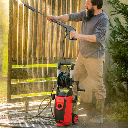 1800 W Power Washer 150 Bar Pressure with Adjustable Nozzle, Red
