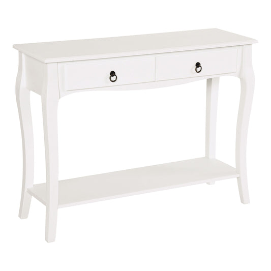 Console Table Sofa Side Desk with Storage Shelves Drawers for Entryway