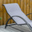 3 Pieces Lounge Chair Set Garden Outdoor Recliner Sunbathing Chair with Table, Grey