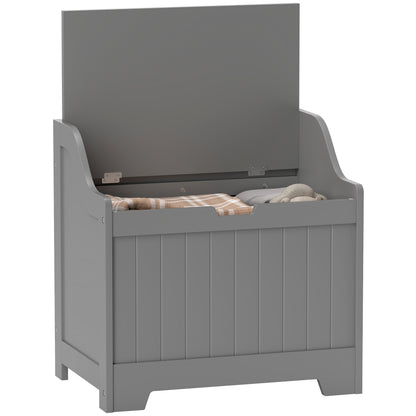 Storage Trunk with Safety Hinge for Living Room, 56.4cm, Grey