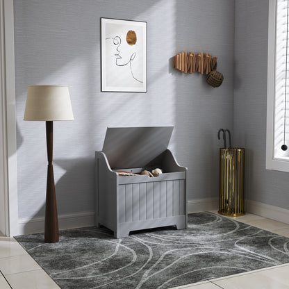 Storage Trunk with Safety Hinge for Living Room, 56.4cm, Grey