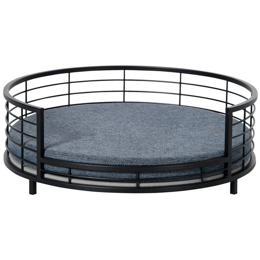 Raised Dog Bed Modern Pet Sofa, for Small Dogs W/ Cuhsion - Black