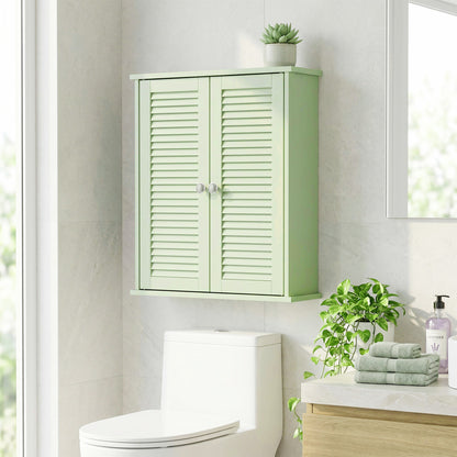 Bathroom Cabinet with Adjustable Shelf, Light Green