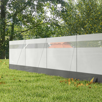 Camping Windbreaks with Clear Windows, 725 x 140cm, Grey