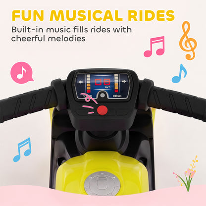 Balance Bike with Music Extra-Wide Wheels Green