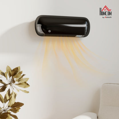 Ceramic Electric Heater 2000W with Fan, Wall Mounted, Black
