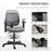 Drafting Chair Tall Office Fabric Standing Desk Chair with Adjustable Footrest Ring, Arm, Swivel Wheels, Grey