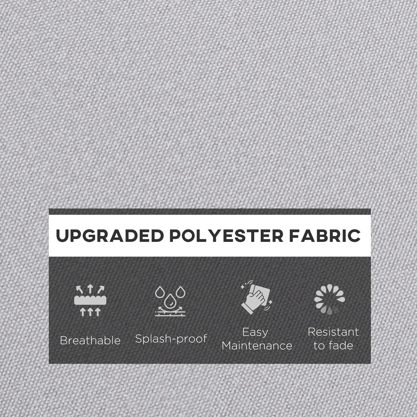 1-Piece Back and Seat Cushion Pillow Replacement, Patio Chair Cushion Set for Indoor Outdoor, Grey