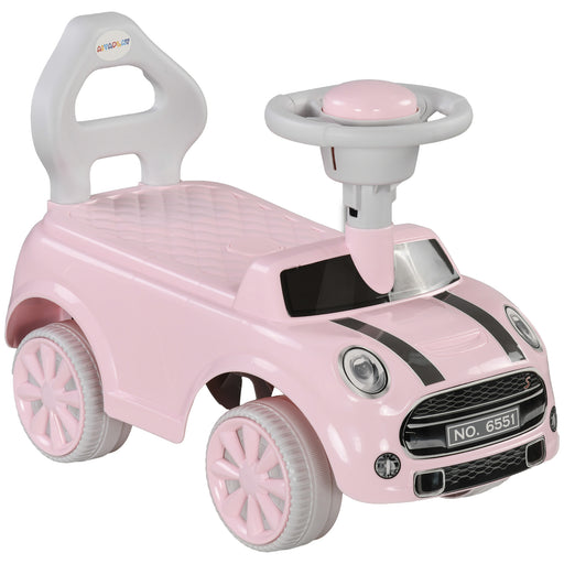 Ride On Car Foot To Floor Sliding Car w/ Air Horn - Pink