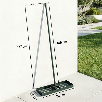 76 x 26 cm Lawn Levelling Rake with 169 cm Handle