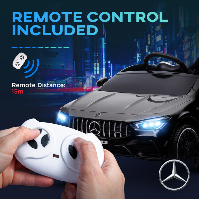 Mercedes-AMG CLA 45 Licensed 12V Ride on Car w/ Music - Black