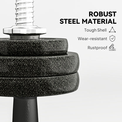 2-in-1 Adjustable Dumbbells Set, 30kg Weights Dumbbells Set