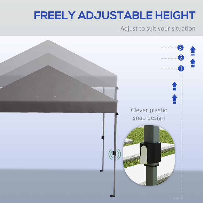 3 x 3(m) Pop Up Gazebo, 1 Person Easy up Marquee Party Tent with 1-Button Push, Adjustable Straight Legs, Stakes, Ropes,