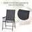 Set of 2 Garden Chairs Outdoor Patio Foldable Metal Park Dining Seat Yard Furniture Black