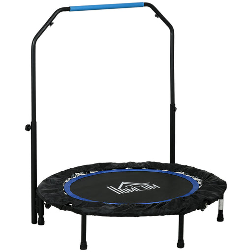 40" Foldable Mini Fitness Trampoline w/ Foam Handle, Blue