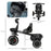 Kids Trike for 2 to 5 Years with Adjustable Seat, Baskets, Black