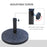 13kg Resin Umbrella Stand Holder, Garden Parasol Base for 38mm or 48mm Outdoor Umbrella Poles, Bronze Tone